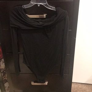 All black long sleeved leotard